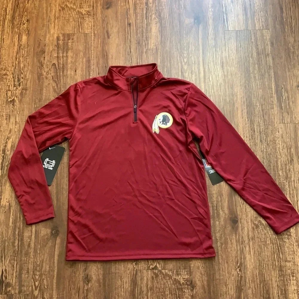 Washington Redskins 1/4 Zip Jacket NFL Logo Youth Large NWT